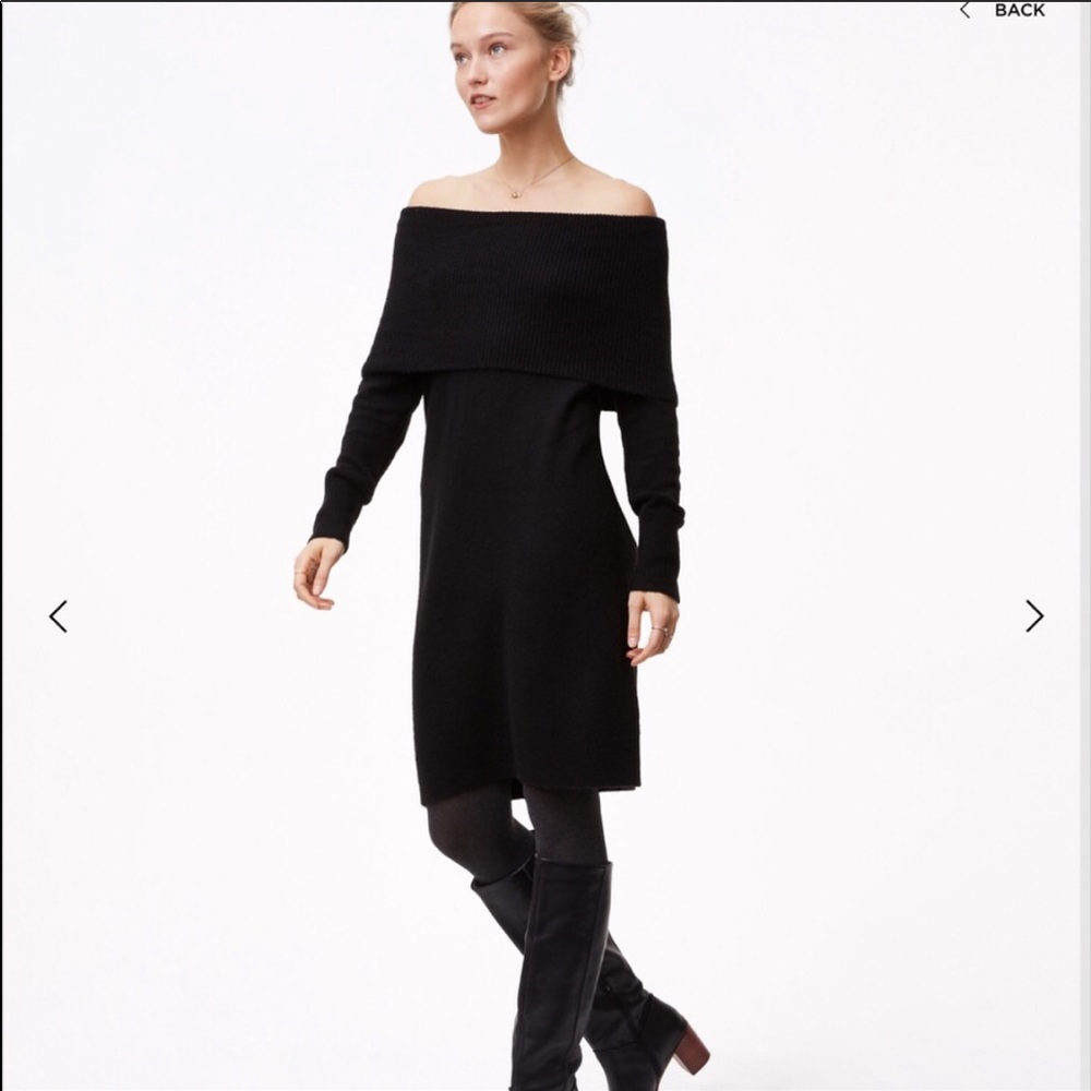Loft Off the Shoulder Sweater Dress